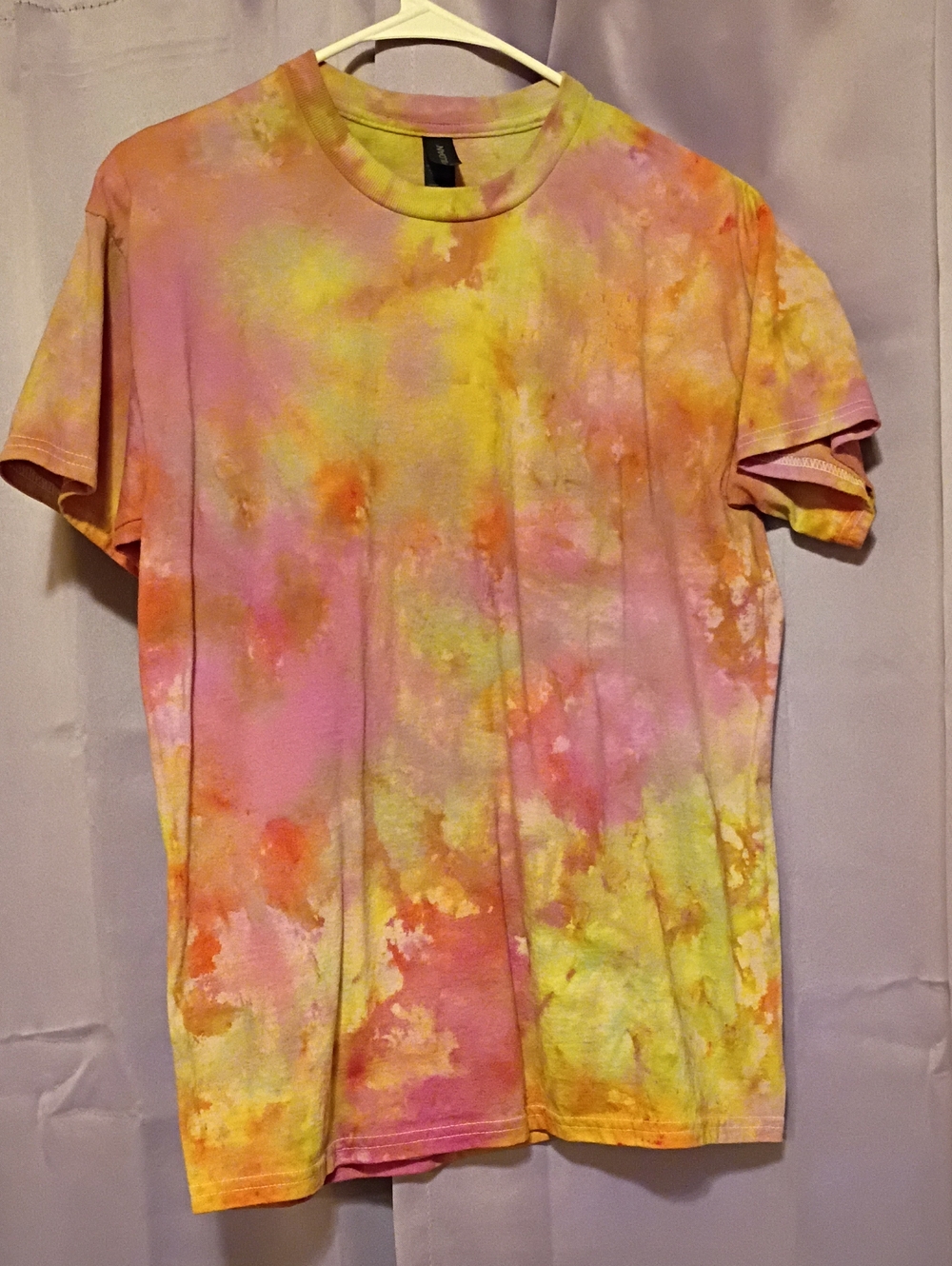 Tie-Dye Pastel Crewneck Tee - Pink Yellow Orange